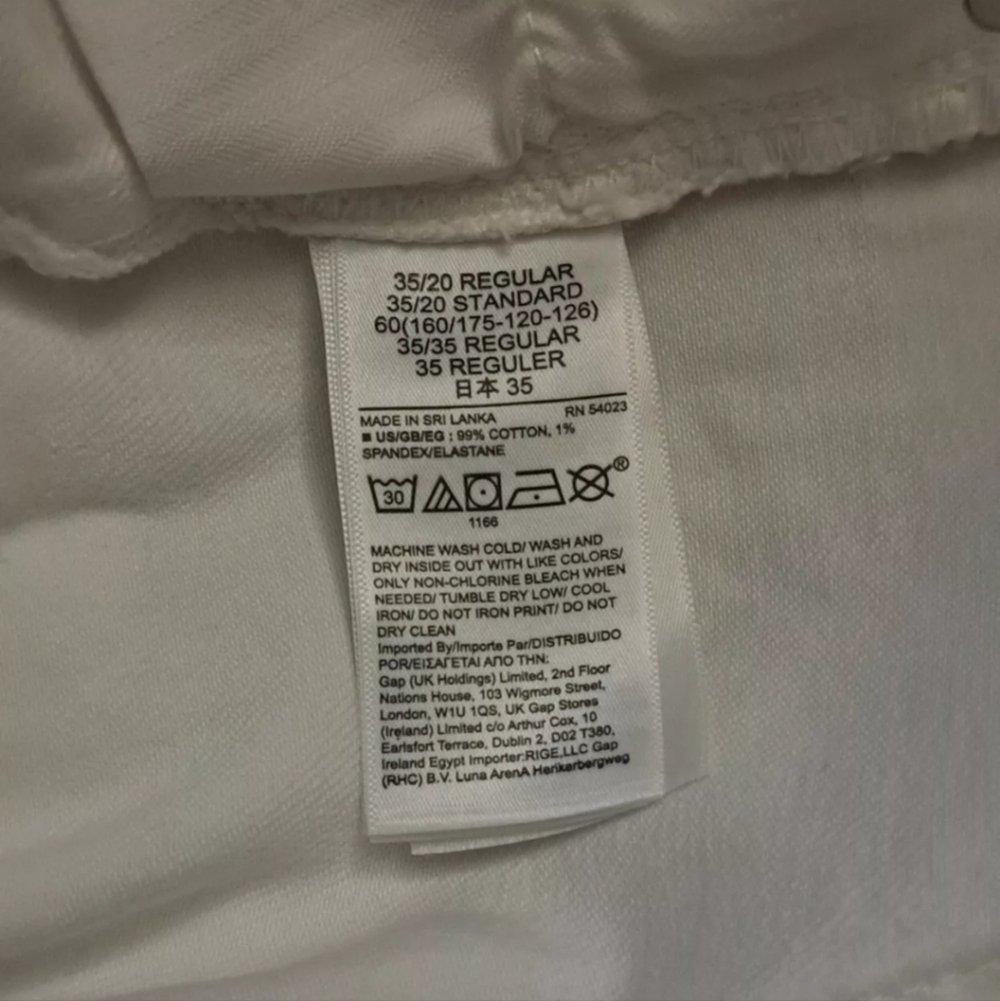Gap Women's Optic White Demin Cuffed Shorts 35/25R 5" Short Midrise B24#2 - Picture 4 of 6